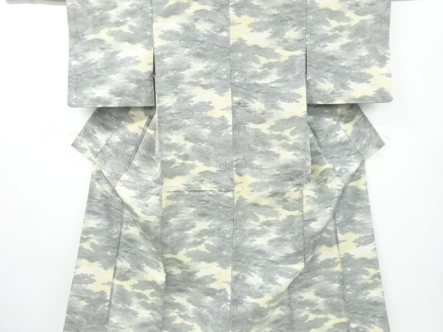 JAPANESE KIMONO / ANTIQUE KIMONO / SILK / TSUMUGI / WOVEN TREE